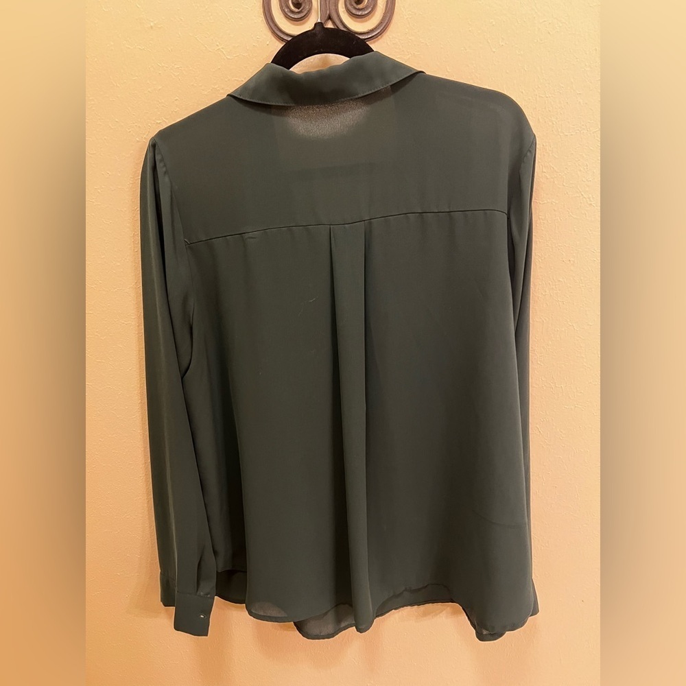 Timing Dark Green Women's Blouse - Picture 4 of 4
